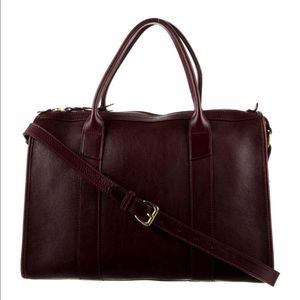NWOT Lotuff Leather satchel in burgundy